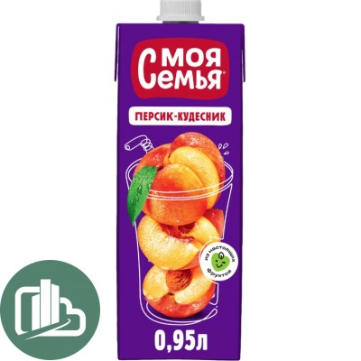 Моя семья 0,95л Груша-яблоко-персик 1/8