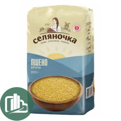 КРУПА Пшено Селяночка 800гр 1/10 