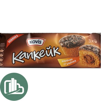 KOVIS КАПКЕЙК вареная сгущенка 90гр 1/12