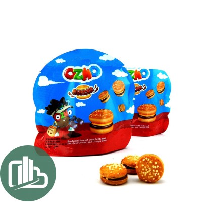 Печенье-сендвич OZMO BURGER с мол-шок кремом и хрустящим рисом 40гр 1/12