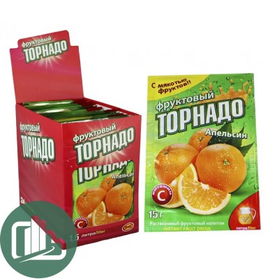 ВК Растворимый напиток 15гр Фруктовый ТОРНАДО в ассортименте 1/24 (12)