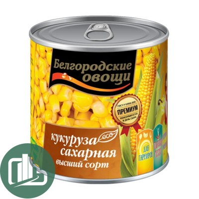 Белгородские овощи кукуруза сахарная ГОСТ 400гр 1/12