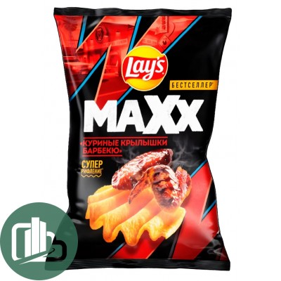 Чипсы Лейз Макс со вкусом Барбекю 100гр 1/20