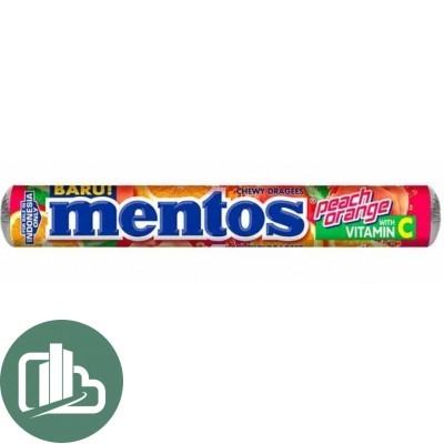 Ментос 29гр Персик 1/14 ИМПОРТ