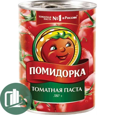 Томатная паста "Помидорка" 380гр ж/б ключ 1/12