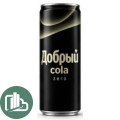 Добрый ж/б 0,33л Кола Зеро Без Кофеина 1/12 Черный с золотым