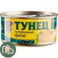 5 Морей Тунец 185гр Натуральный филе с ключом 1/24