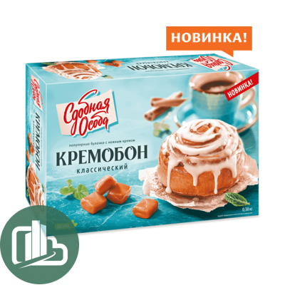 Пирог Кремобон 380гр Классический 1/6 (Черемушки)
