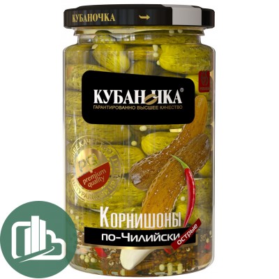 КУБАНОЧКА Корнишоны маринованные по-чилийски 360гр 1/12