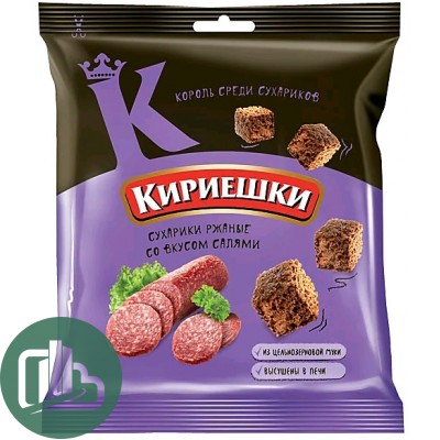 Яшкино Кириешки ржан 40гр Салями 1/60