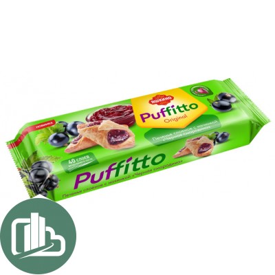 Яшкино Печенье Puffito с черной смородиной 125гр 1/16