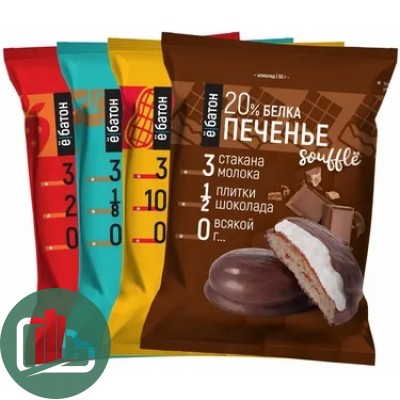 Протеиновое печенье 50гр  Суфле 1/9