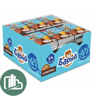Бисквитник Барни 30гр Шоколад 1/24
