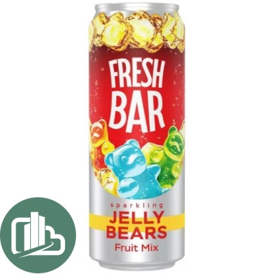 Напиток FRESH BAR 0,45л ж/б Jelly Bears Мармеладные Мишки 1/12