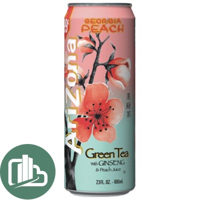 Напиток Arizona Green Tea Ginseng & Peach 650мл 1/24