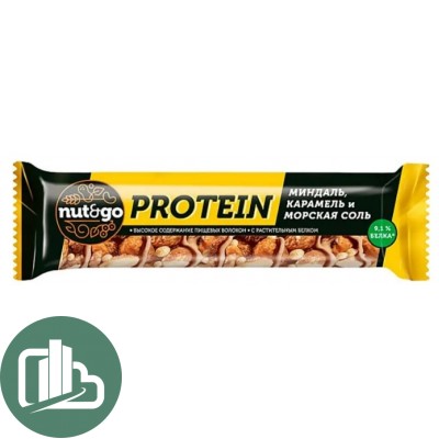 Яшкино Протеиновый батончик NUT N GO миндаль 40г 1/18