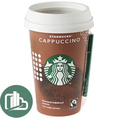 Молочный кофейный напиток STARBUCKS CAPPUCCINO 220мл 1/10
