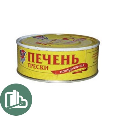 5 Морей Печень трески 120гр натуральная 1/24