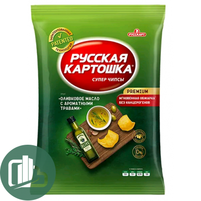 Русская картошка 140гр 1/9 Оливковое масло с ароматными травами