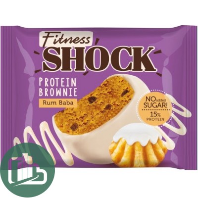 Протеиновый батончик Shok 50гр Брауни Ромовая Баба 1/12