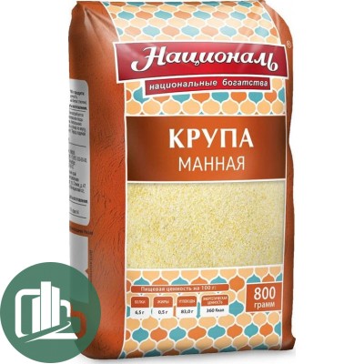 Националь манная крупа 800гр 1/12
