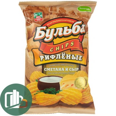 Бульба Чипсы 75гр Сметана Сыр 1/25