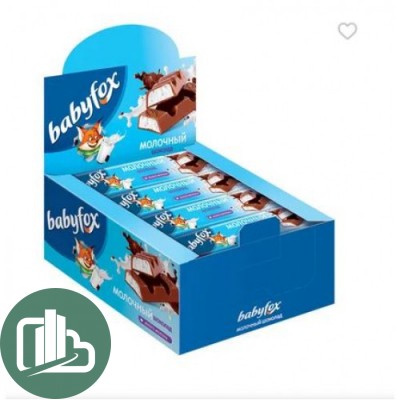 Яшкино Babyfox с молочной начинкой 47гр 1/20