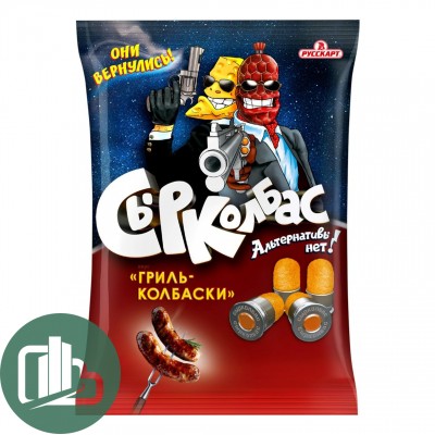 Кукурузные снэки Сырколбас 100гр Гриль-Колбаски 1/15