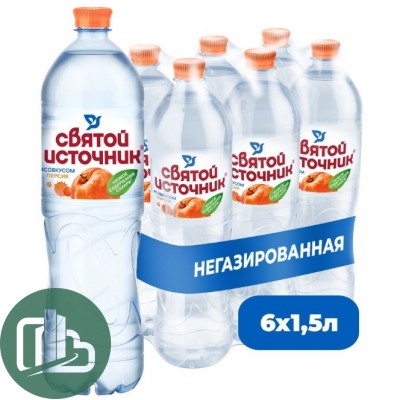 Святой источник 1,5л Персик 1/6