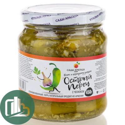 Сады Арагаца Острый перец с чесноком 450гр 1/6