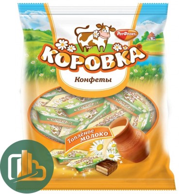 ФАСОВКА  Конфеты Коровка Топленое Молоко 250гр РФ 1/10