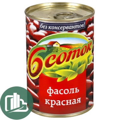 6 Соток Фасоль красная 400гр 1/24 ж/б