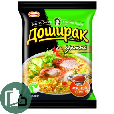 Доширак Yammi брикет курица 80гр 1/44