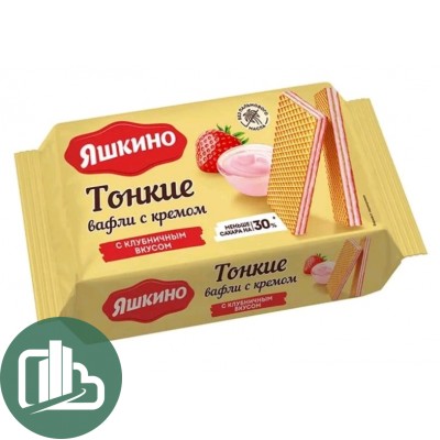 Яшкино вафли 144гр  1/26 Клубника РВТ 101