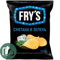 Чипсы FRYS 130гр Нежная сметана и игровая зелень 130гр 1/15