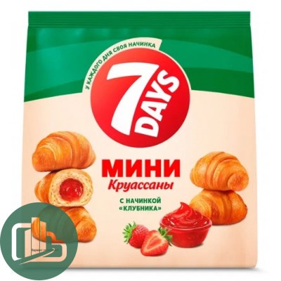 Круассаны 7day's 65 гр МАХ  Клубника 1/20