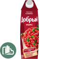Добрый 1л Морс Брусника/клюква/ягоды 3 вида 1/12