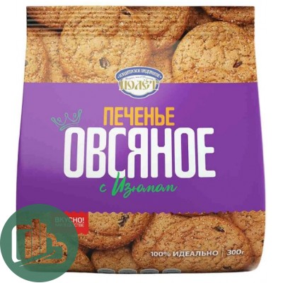 Печенье Овсяное 300гр С Изюмом 1/11 Полёт