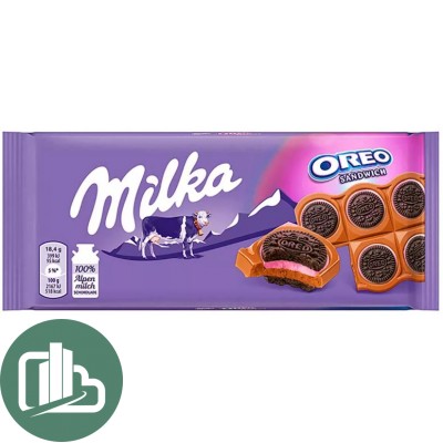 Милка 92гр Oreo Strawberry Sandwich 1/16 (Орео Клубника Сендвич) (Импорт)