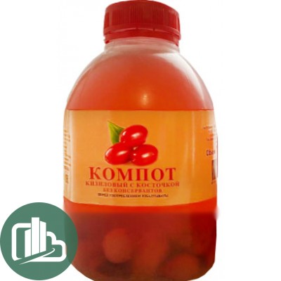 Компот Домашний  0,5л Кизиловый с косточкой 1/9