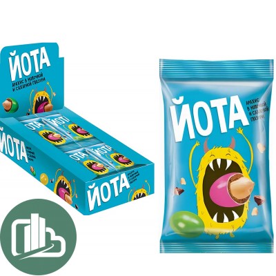 Яшкино Yota 40гр Арахис в мол шок глазури и сах оболочке 1/20