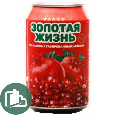 Напиток Гранатовый газированный Золотая жизнь 0,33л 1/24