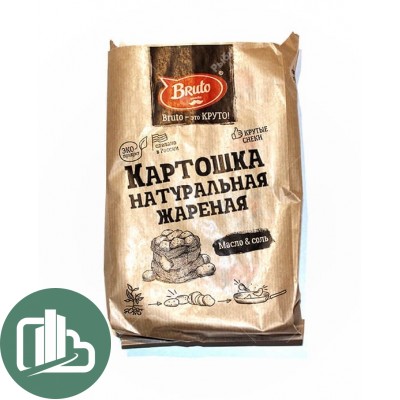 БРУТО Крафт Картошка жареная с солью 130гр 1/8