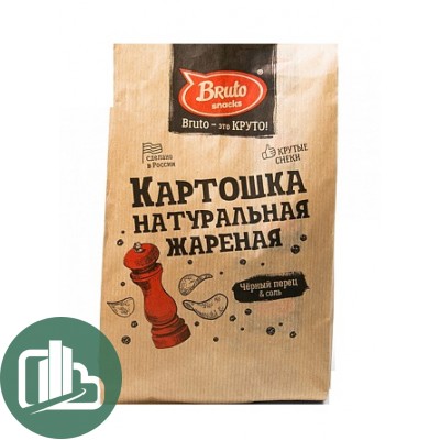 БРУТО Крафт Картошка жареная с перцем и солью 130гр 1/8