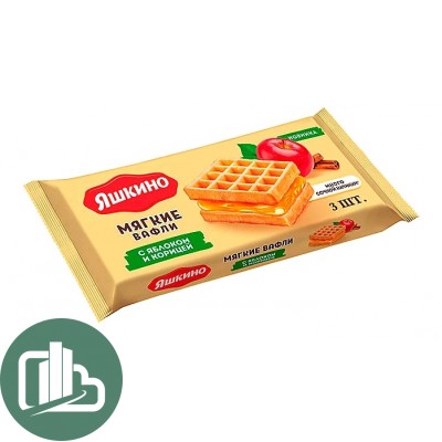 Яшкино Мягкие вафли с яблоком и корицей 120гр 1/34