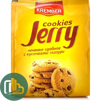 Печенье сдобное JERRY малина с кусками глазури 170гр 1/20 Krember