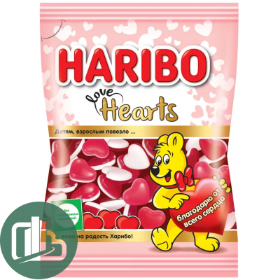 Мармелад ХАРИБО 100гр HEARTS (Сердечки) 1/30
