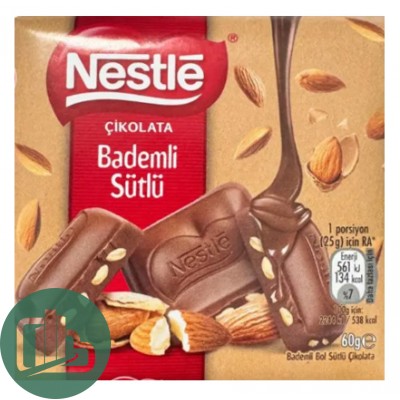Шоколад Нестле Nestle Молочный с миндалем 60гр 1/6 ИМПОРТ