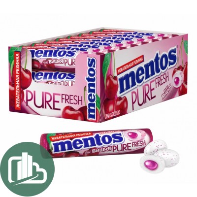 Ментос жев/рез 15,5гр вишня 1/24