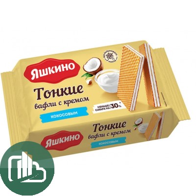 Яшкино вафли 144гр 1/26 Кокос РВТ 100